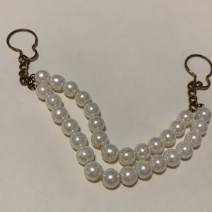 Vintage 50’s PINUP RETRO Rockabilly Swing Era PEARL SWEATER CLIP GUARD BUTTON